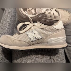 New Balance Cream and White Sneakers - Big Kid Size 2